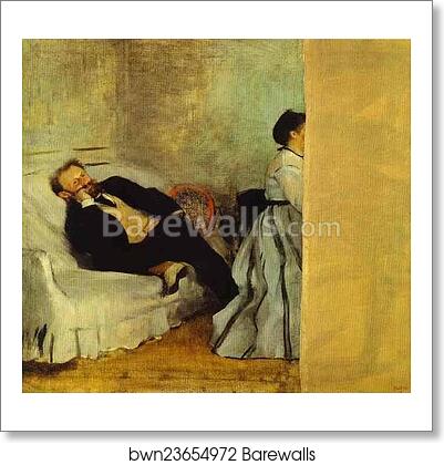 Portrait of Monsieur and Madame Edouard Manet by Edgar Degas, Art Print Portrait of Monsieur and Madame Edouard Manet by Edgar Degas, Art Print