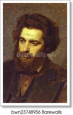 Portrait of the Artist Arkhip Kuinji by Ivan Kramskoy, Art Print Portrait of the Artist Arkhip Kuinji by Ivan Kramskoy, Art Print