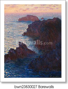 Rocks at Belle-lle, Port-Domois by Claude Monet, Art Print