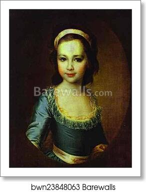Portrait of Countess Anna Vorontsova as a Child by Dmitry Levitzky, Art Print