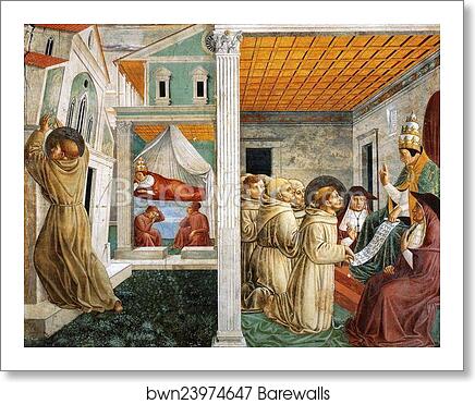 Dream of Innocent III and the Confirmation of the Rule by Benozzo Gozzoli, Art Print