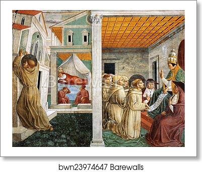 Dream of Innocent III and the Confirmation of the Rule by Benozzo Gozzoli, Art Print Dream of Innocent III and the Confirmation of the Rule by Benozzo Gozzoli, Art Print