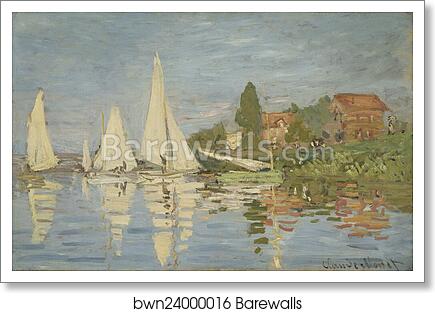 Regattas at Argenteuil by Claude Monet, Art Print