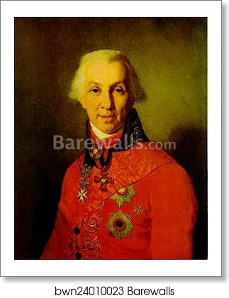 Portrait of G. R. Derzhavin by Vladimir Borovikovsky, Art Print Portrait of G. R. Derzhavin by Vladimir Borovikovsky, Art Print