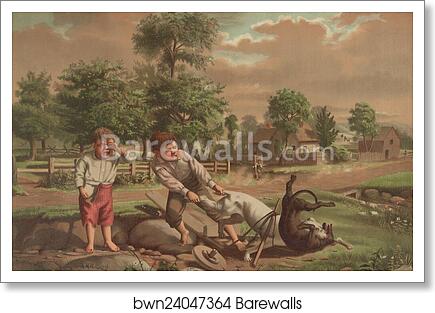 The bone of contention by Archibald Willard, Art Print