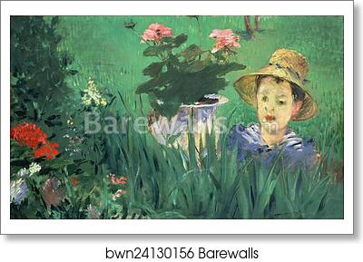 Boy in Flowers (Jacques Hoschedé) by Édouard Manet, Art Print Boy in Flowers (Jacques Hoschedé) by Édouard Manet, Art Print