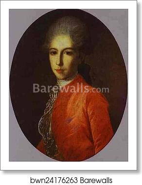 Portrait of Prince Ivan Bariatinsky as a Youth by Fedor Rokotov, Art Print
