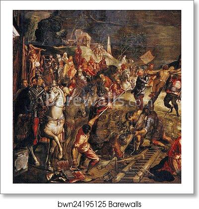 Crucifixion. Detail by Jacopo Robusti, Called Tintoretto, Art Print Crucifixion. Detail by Jacopo Robusti, Called Tintoretto, Art Print