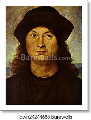 Portrait of a Man by Raphael, Art Print