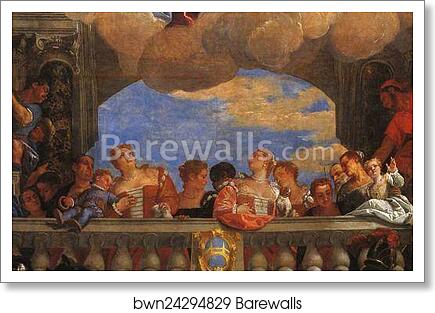 Triumph of Venice. Detail by Paolo Veronese, Art Print