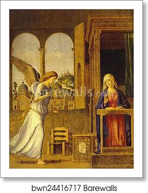 Annunciation by Giovanni Battista Cima, Called Cima Da Conegliano, Art Print
