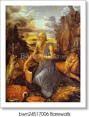 St. Jerome in the Wilderness by Albrecht Dürer, Art Print