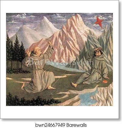 St. Francis Receiving the Stigmata by Domenico Veneziano, Art Print St. Francis Receiving the Stigmata by Domenico Veneziano, Art Print