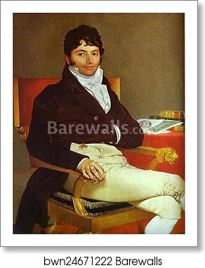 Portrait of Monsieur Rivière by Jean-Auguste-Dominique Ingres, Art Print