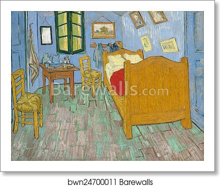 The bedroom by Vincent Van Gogh, Art Print