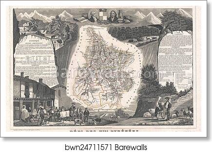Dept. des Hautes Pyrenees by Victor Jules Levasseur, Art Print