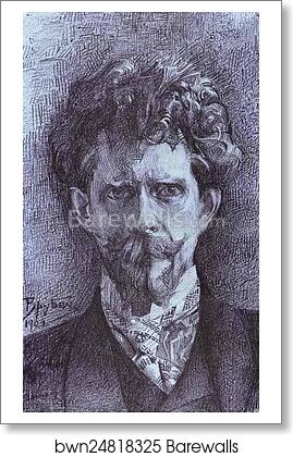 Portrait of Psychiatrist Fiodor Usoltsev, the Artist's Doctor by Mikhail Vrubel, Art Print Portrait of Psychiatrist Fiodor Usoltsev, the Artist's Doctor by Mikhail Vrubel, Art Print