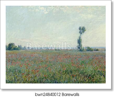 Poppy Field by Claude Monet, Art Print