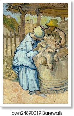 The sheep-shearer (after Millet) by Vincent Van Gogh, Art Print The sheep-shearer (after Millet) by Vincent Van Gogh, Art Print