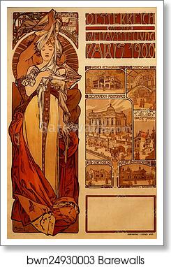 Oesterreich Auf Der Weltausstellung Paris 1900 by Alphonse Mucha, Art Print