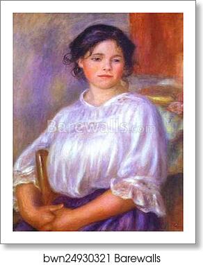 Seated Young Girl (Hélène Bellon) by Pierre-Auguste Renoir, Art Print