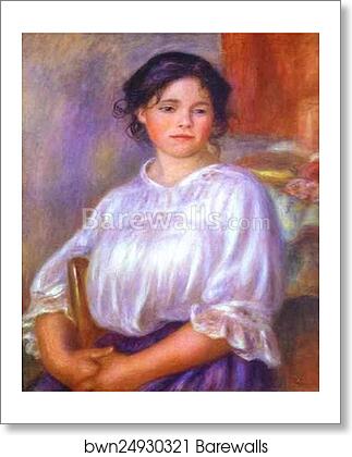 Seated Young Girl (Hélène Bellon) by Pierre-Auguste Renoir, Art Print Seated Young Girl (Hélène Bellon) by Pierre-Auguste Renoir, Art Print