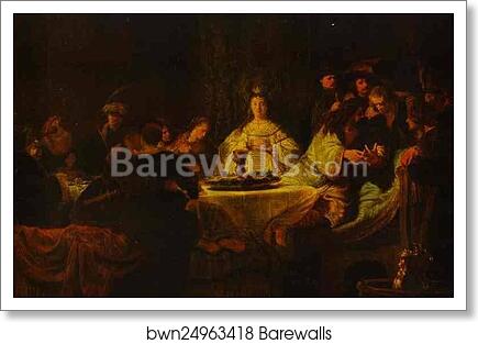Samson Putting Forth His Riddles at the Wedding Feast by Rembrandt Harmenszoon Van Rijn, Art Print