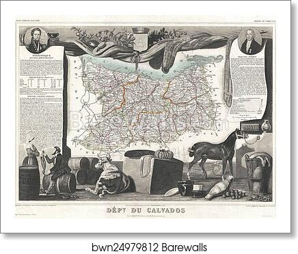 Dept. du Calvados by Victor Jules Levasseur, Art Print