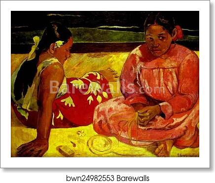 Tahitian Women (On the Beach) by Paul Gauguin, Art Print