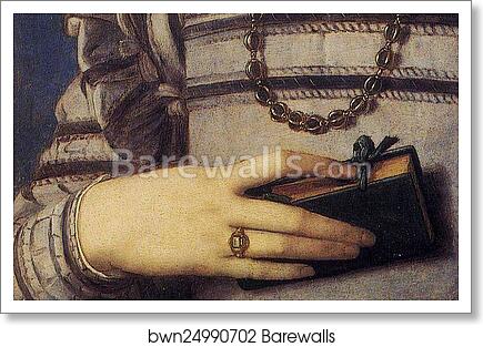 Portrait of Girl with a Prayer Book. Detail by Agnolo Bronzino, Art Print Portrait of Girl with a Prayer Book. Detail by Agnolo Bronzino, Art Print
