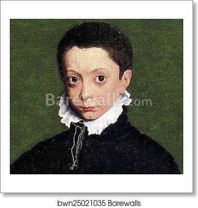 Portrait of Massimiliano Stampa, Third Marchese of Soncino. Detail by Sofonisba Anguissola, Art Print Portrait of Massimiliano Stampa, Third Marchese of Soncino. Detail by Sofonisba Anguissola, Art Print