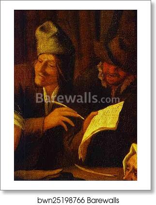 Signing of a Marriage Contract. Detail by Jan Steen, Art Print Signing of a Marriage Contract. Detail by Jan Steen, Art Print