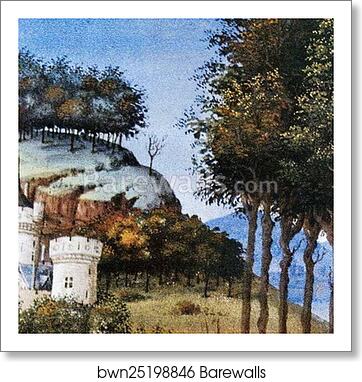 Les trÄ�s riches heures du Duc de Berry. November. Detail by Limbourg Brothers, Art Print