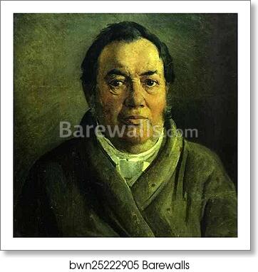Portrait of Nikolay O. Gay, Artist's Father by Nikolay Gay, Art Print