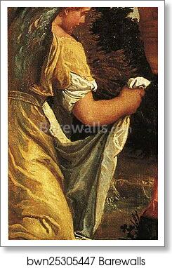 The Baptism of Christ. Detail by Paolo Veronese, Art Print