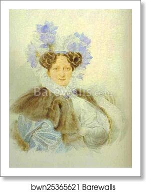 Portrait of C. I. Zagriazhskaya by Alexander Brulloff, Art Print