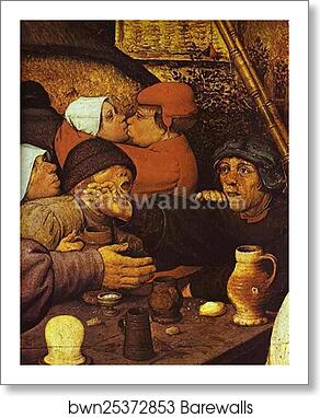 The Peasant Dance. Detail by Pieter Bruegel The Elder, Art Print The Peasant Dance. Detail by Pieter Bruegel The Elder, Art Print