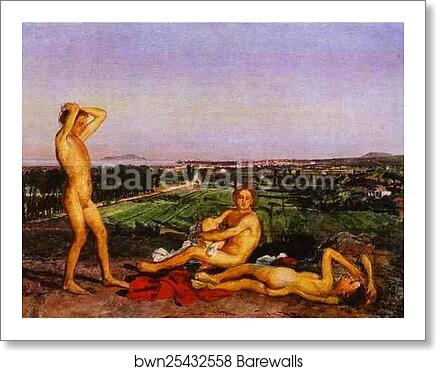 On the Shore of the Bay of Naples by Alexander Ivanov, Art Print On the Shore of the Bay of Naples by Alexander Ivanov, Art Print