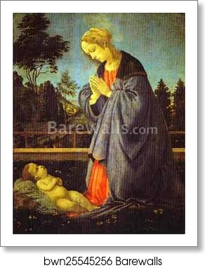 The Adoration of the Child by Filippino Lippi, Art Print
