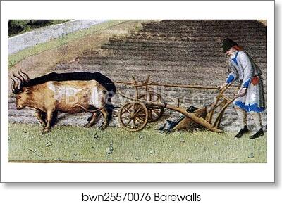 Les trÄ�s riches heures du Duc de Berry. March. Château de Lusignan. Detail by Limbourg Brothers, Art Print Les trÄ�s riches heures du Duc de Berry. March. Château de Lusignan. Detail by Limbourg Brothers, Art Print