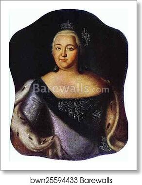 Portrait of Empress Elizaveta Petrovna by Aleksey Antropov, Art Print Portrait of Empress Elizaveta Petrovna by Aleksey Antropov, Art Print