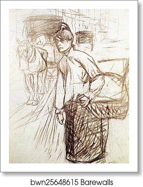 Study for the Laundress by Henri De Toulouse-Lautrec, Art Print