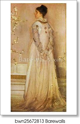 Symphony in Flesh Color and Pink: Portrait of Mrs. Frances Leyland by James Abbott Mcneill Whistler, Art Print Symphony in Flesh Color and Pink: Portrait of Mrs. Frances Leyland by James Abbott Mcneill Whistler, Art Print