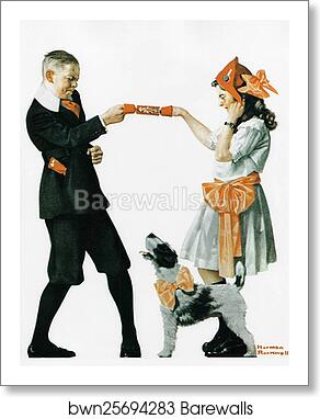 The Party Favour by Norman Rockwell, Art Print