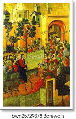Maestà (back, central panel) The Entry into Jerusalem by Duccio Di Buoninsegna, Art Print Maestà (back, central panel) The Entry into Jerusalem by Duccio Di Buoninsegna, Art Print