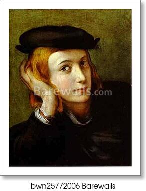 Portrait of a Young Man by Correggio, Art Print