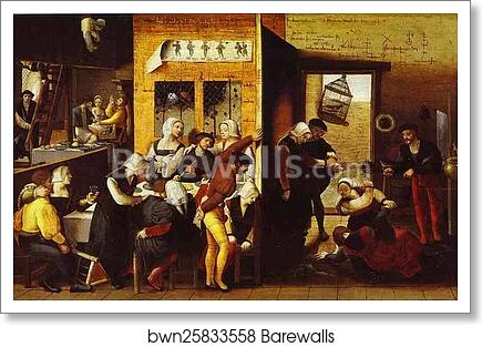 Merry Company (Prodigal Son) by Jan Sanders Van Hemessen, Art Print