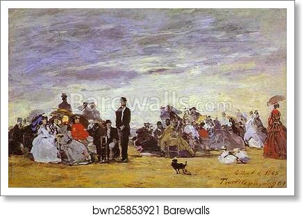 Beach at Trouville by Eugène-Louis Boudin, Art Print