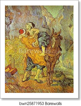 The Good Samaritan (After Delacroix). Auvers-sur-Oise by Vincent Van Gogh, Art Print The Good Samaritan (After Delacroix). Auvers-sur-Oise by Vincent Van Gogh, Art Print