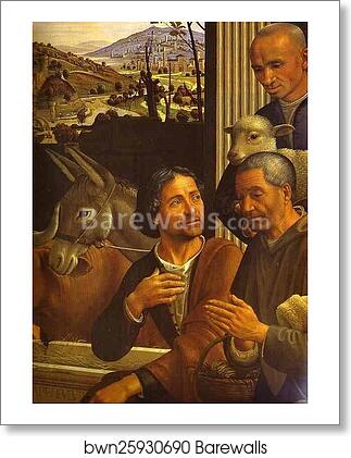 Adoration of the Shepherds. Detail by Domenico Ghirlandaio, Art Print Adoration of the Shepherds. Detail by Domenico Ghirlandaio, Art Print